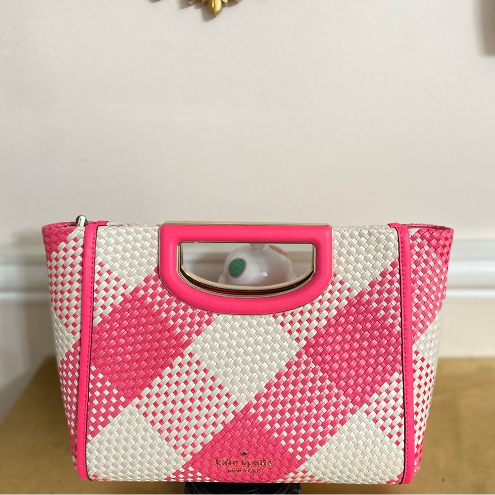 KATE SPADE ALEXIA CROSSBODY STRAW/LEATHER
